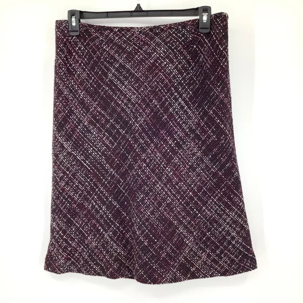 Evan Picone Tweed A-Line Skirt Size 12 Wool Blend Office Acadamia Old Money - Picture 1 of 6